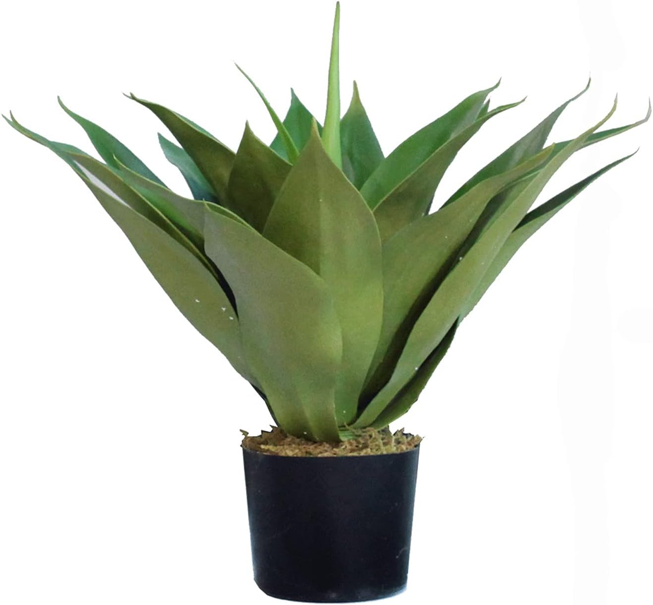 15 Inch Artificial Bonsai Tree Green Agave Faux Plant