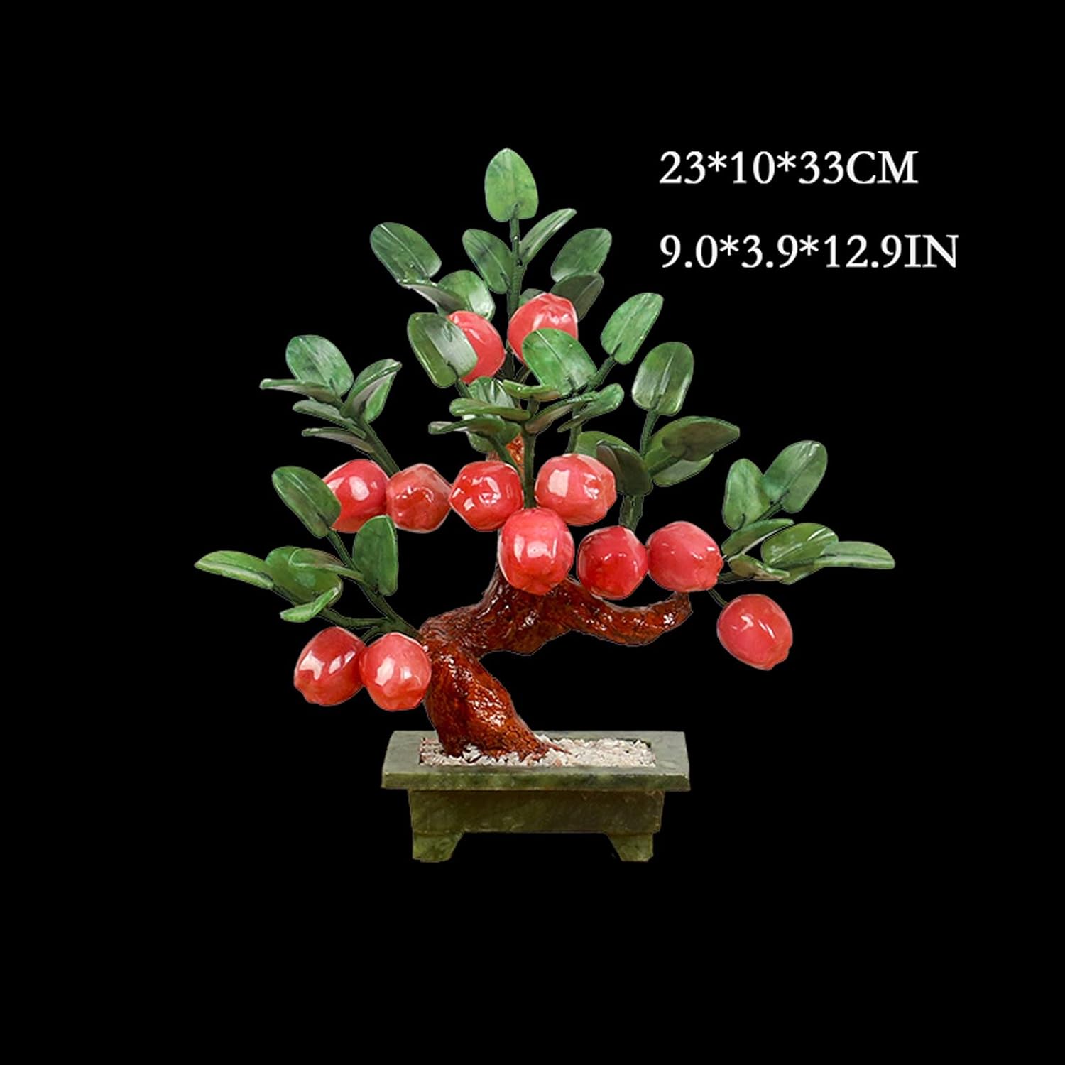 Artificial Bonsai Tree Jade Stone Decor for Home Office