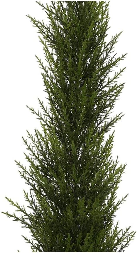 38-inch Cedar Pencil Topiary in White Ceramic Cylinder Vase