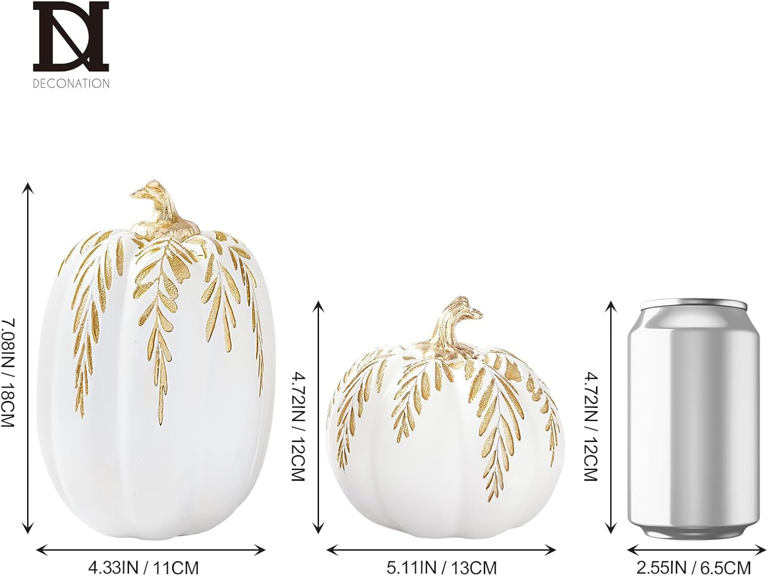 DN DECONATION 2-Pack Fall Pumpkin Decorations