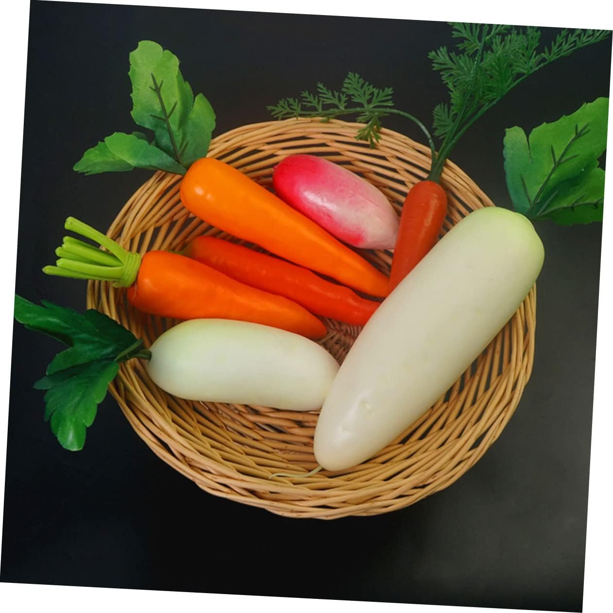 Ciieeo 3 Pack Artificial Carrots and Radishes for Photography