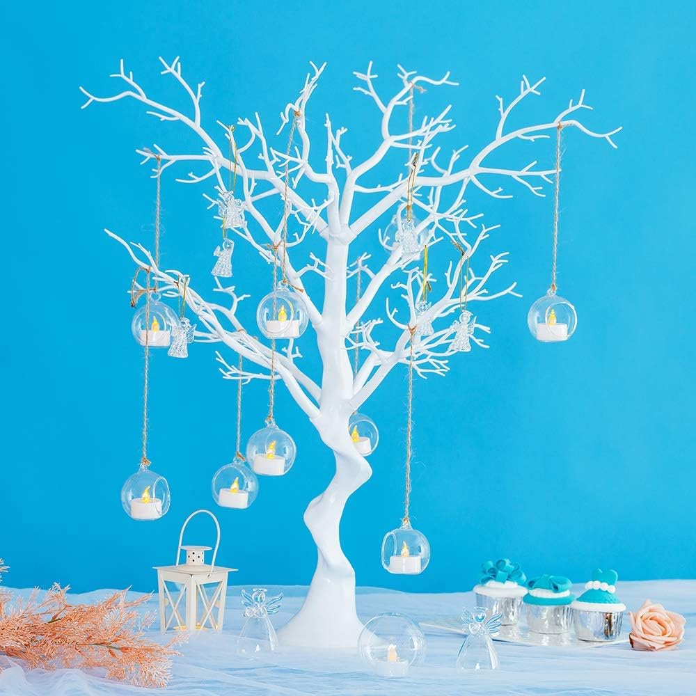 Sziqiqi White Artificial Tree Centerpiece for Weddings Parties Christmas