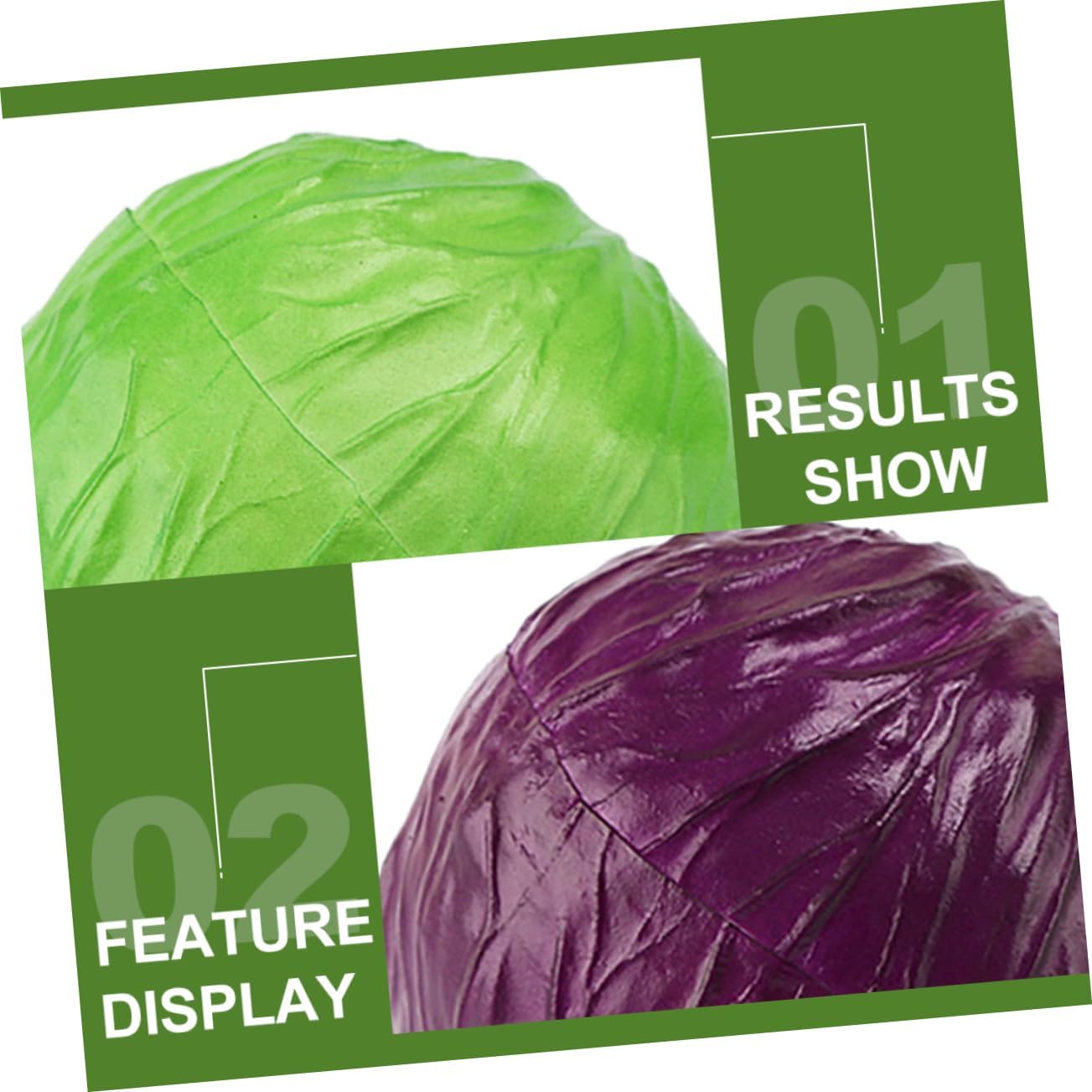Ciieeo 2pcs Lifelike Artificial Cabbage Plant for Home Decoration