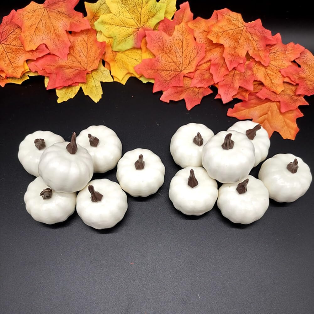 12PCS Artificial Pumpkins for Halloween Decor
