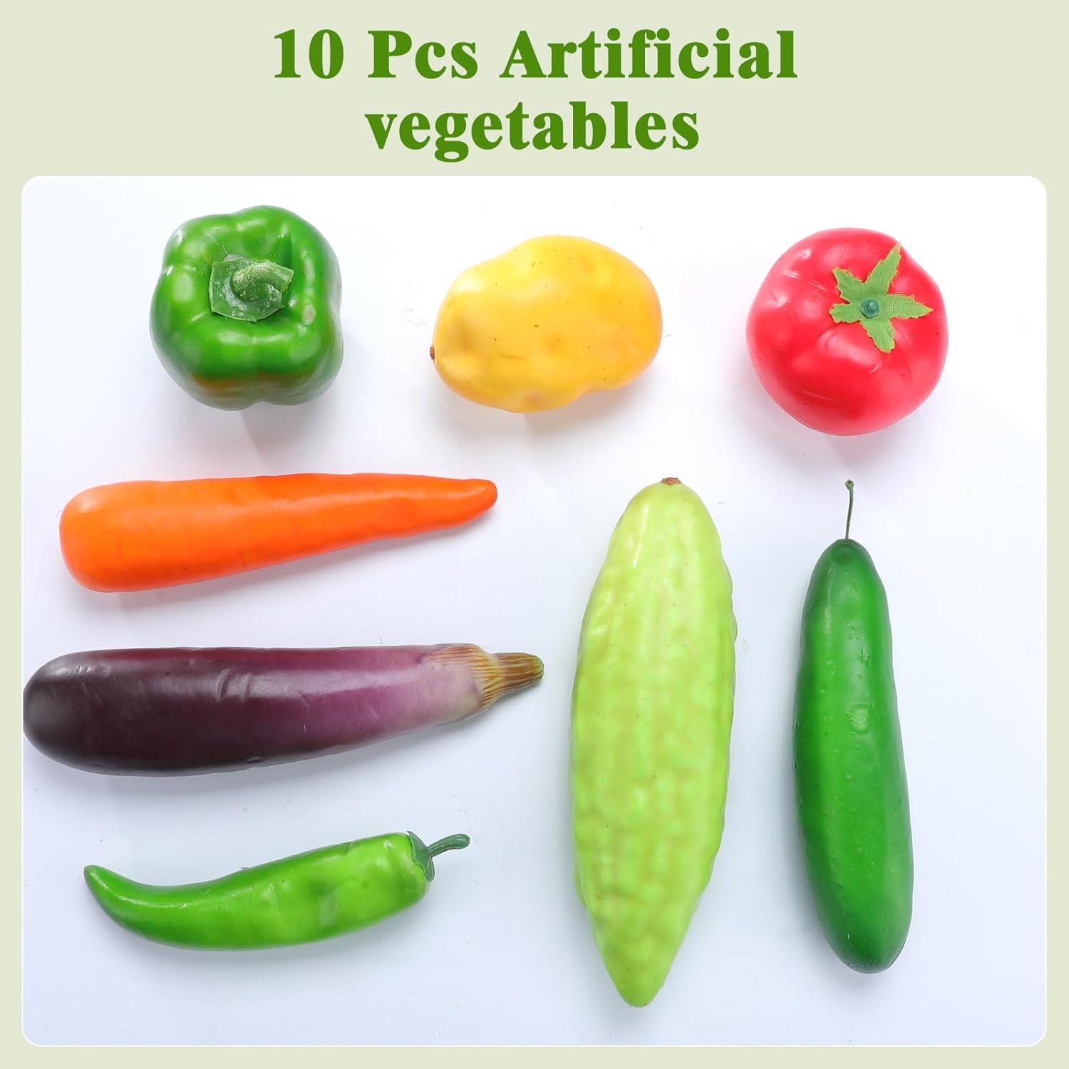 10 Pieces Artificial Vegetables Decoration Set