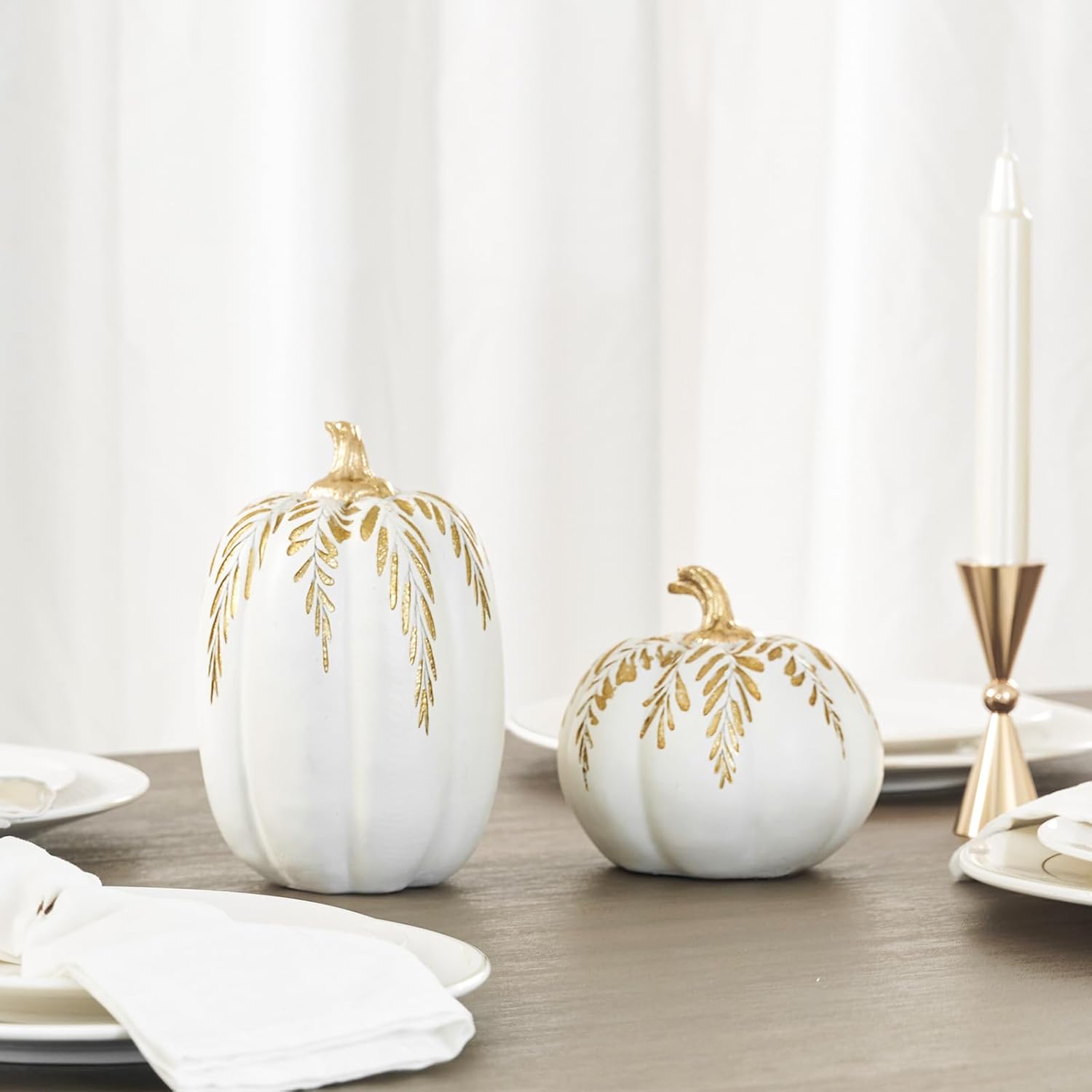 DN DECONATION 2-Pack Fall Pumpkin Decorations