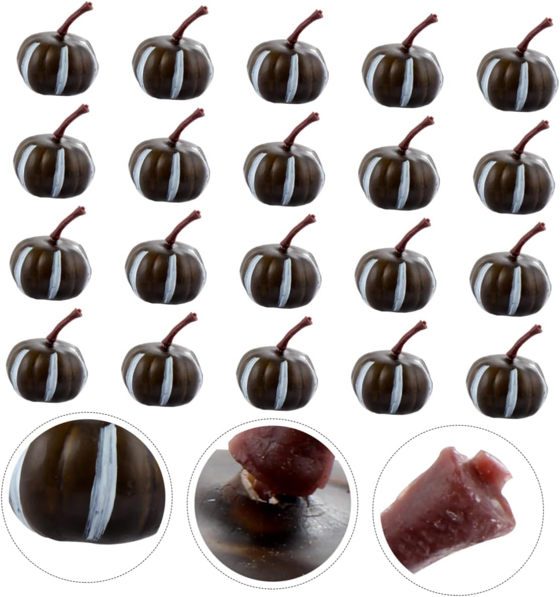 20pcs Mini Artificial Pumpkins for Halloween Decor