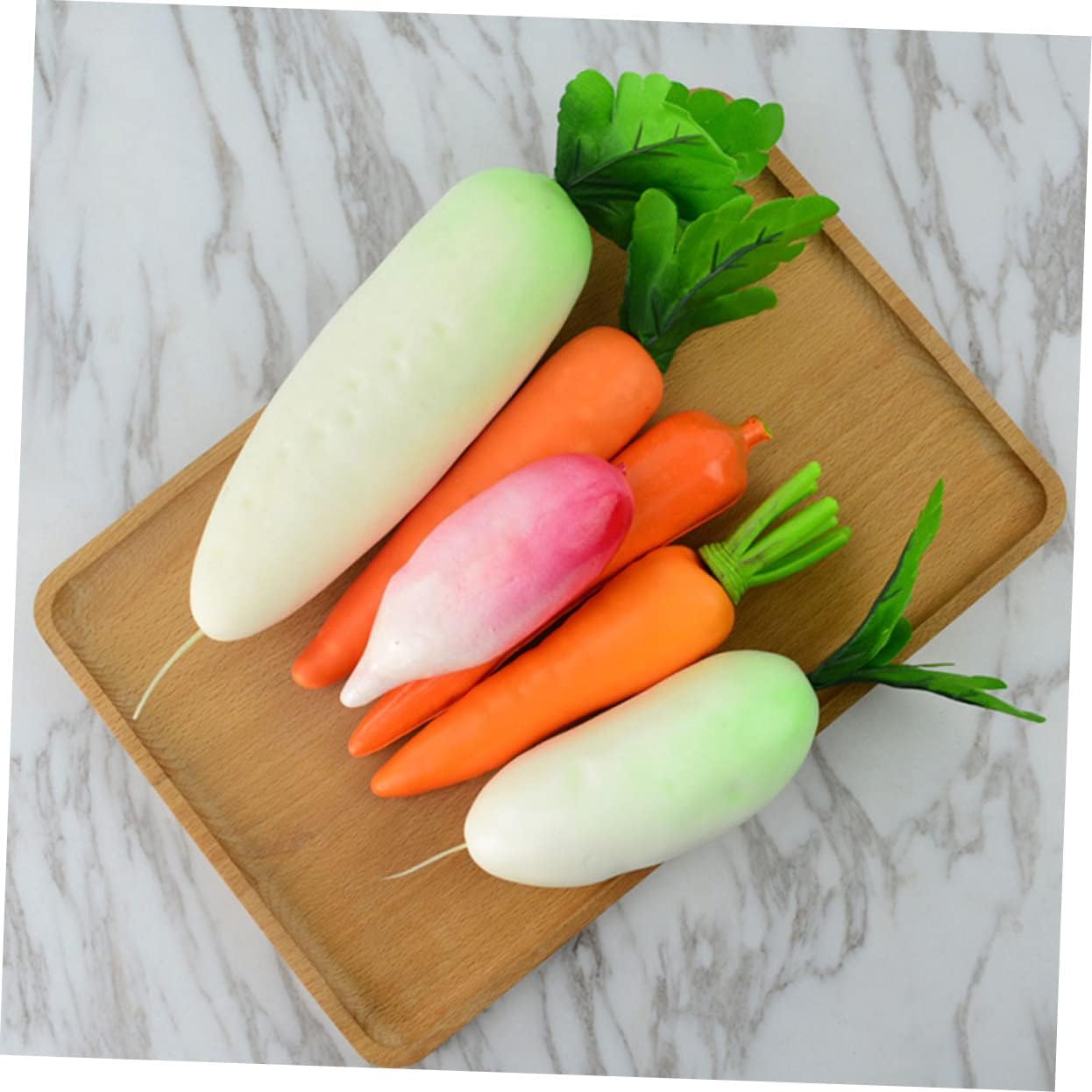 Ciieeo 3 Pack Artificial Carrots and Radishes for Photography