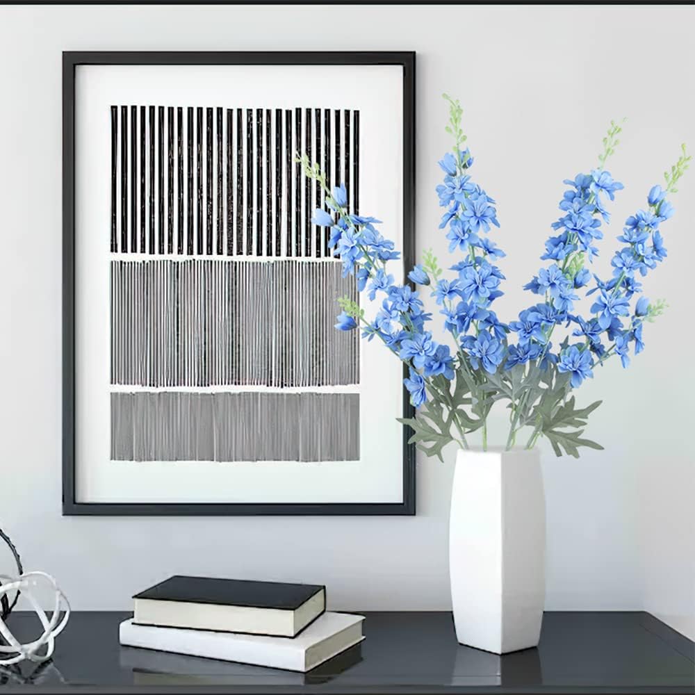 FERIAL Blue Silk Larkspur Artificial Flowers 4pcs