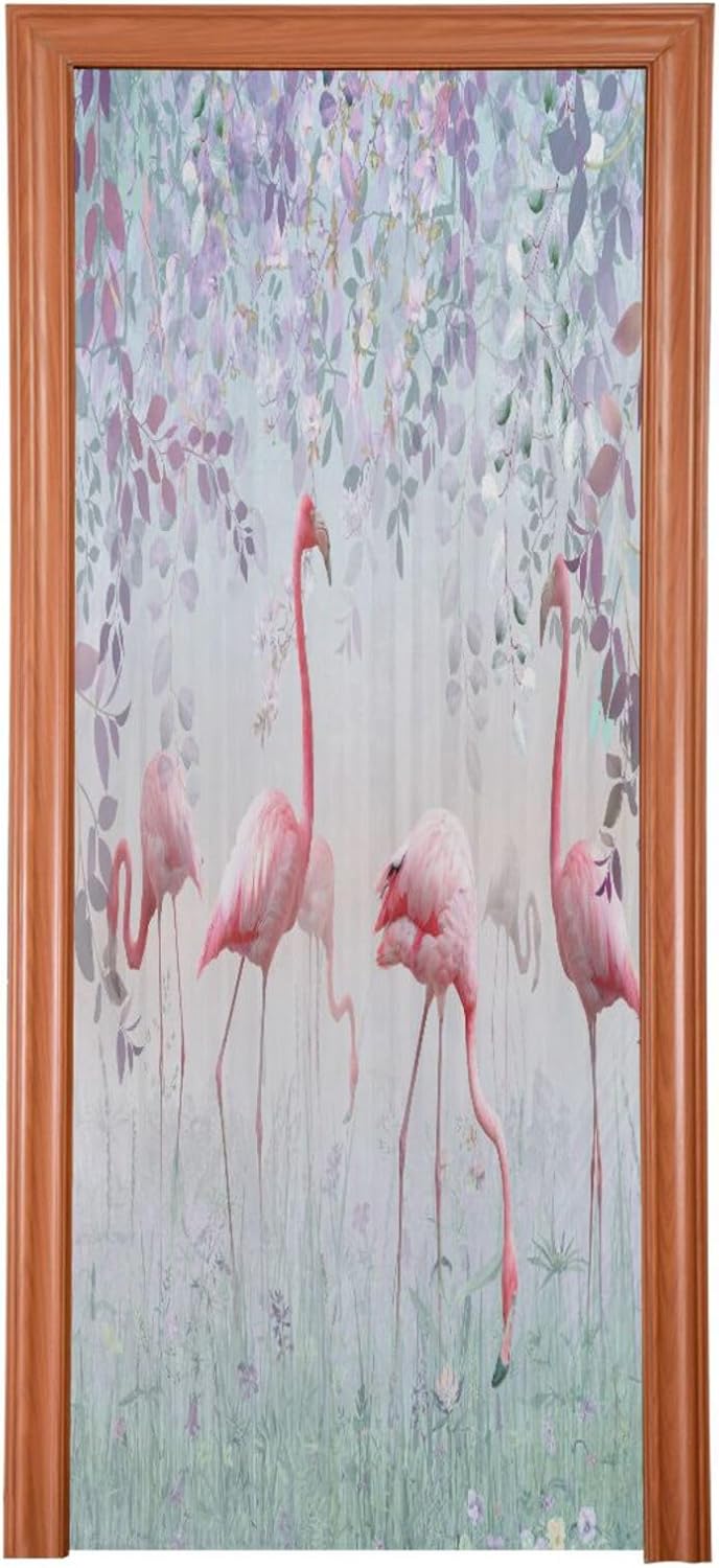 Susiyo Flamingos Garden Halloween Door Cover