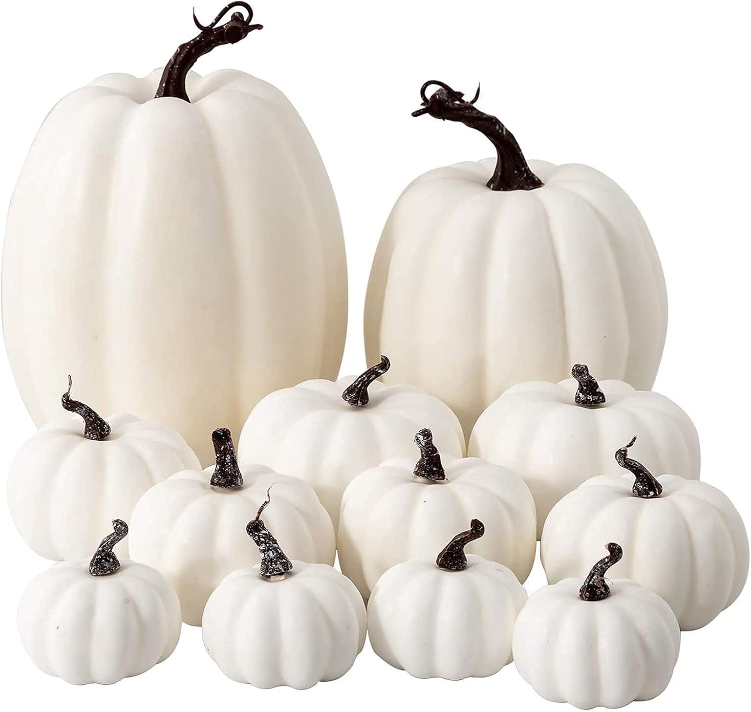 ROTORS Artificial Pumpkins Fall Decorations 12pcs