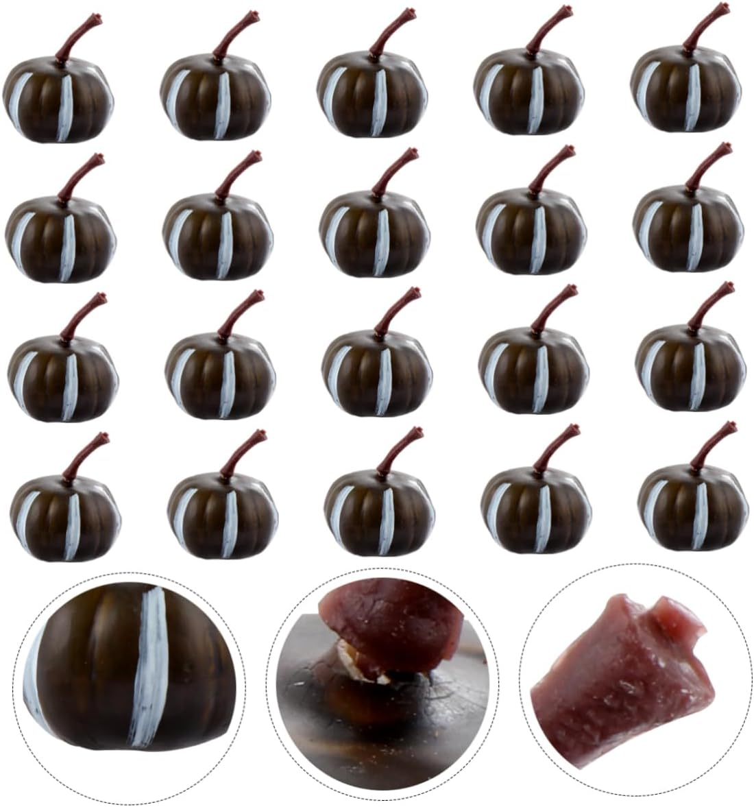 PRETYZOOM 20pcs Mini Artificial Pumpkins for Halloween Decorations
