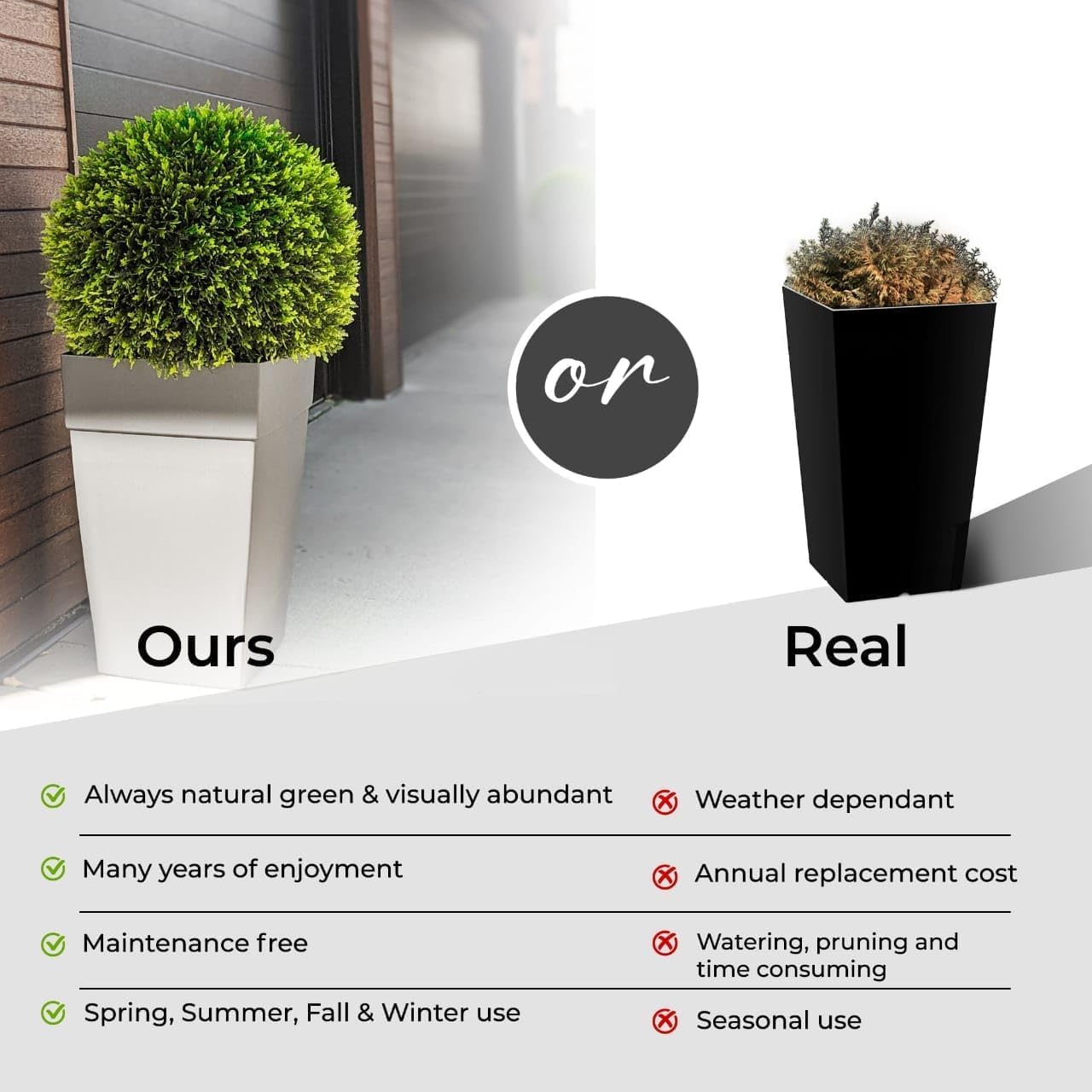 365 Curb Appeal 23 XL Topiary Balls Set of 2