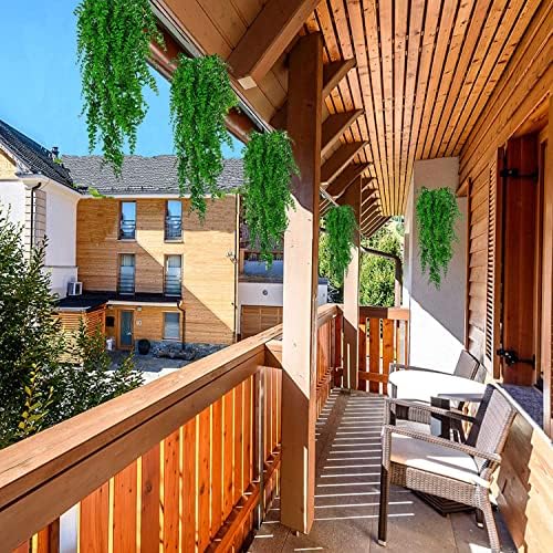 Toprooms 4pcs Artificial Hanging Plants Faux Fern Ivy Vines