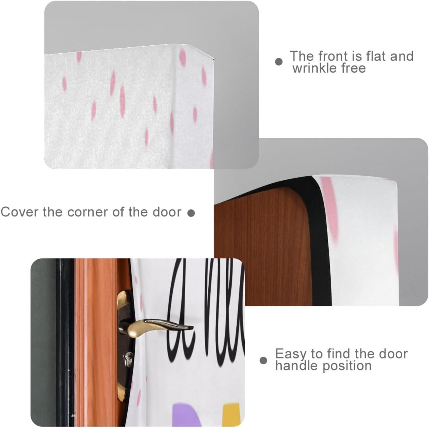 Susiyo Pink Funny Llama Door Cover Washable Elastic