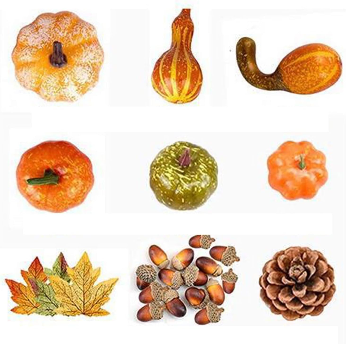 Ochine Thanksgiving Artificial Pumpkins Home Decor Set