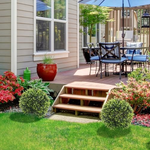 HOMCOM Artificial Topiary Balls Set of 2 177 Inch