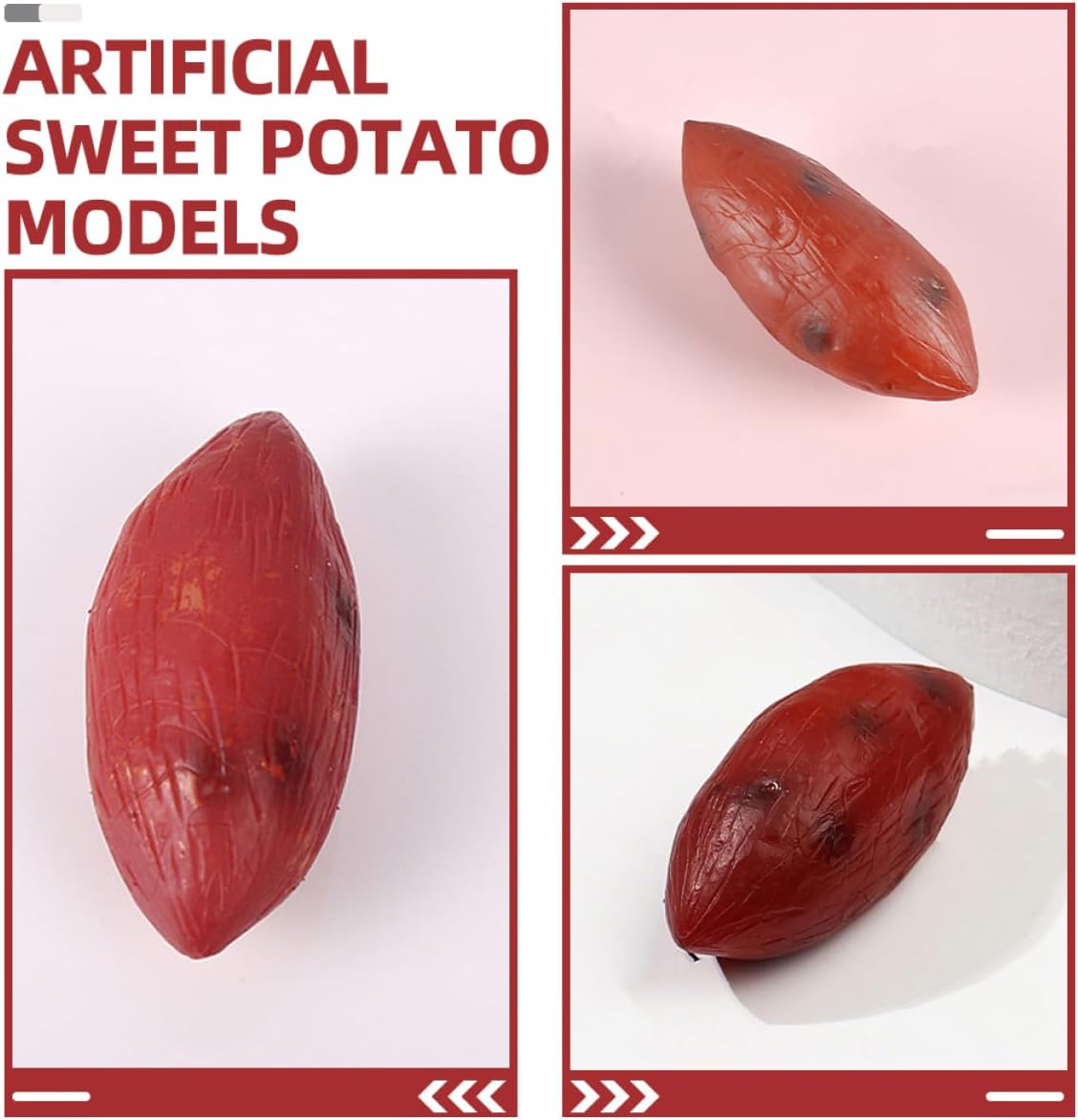Realistic Vegetable Models Set of 6 Resin Fake Sweet Potatoes