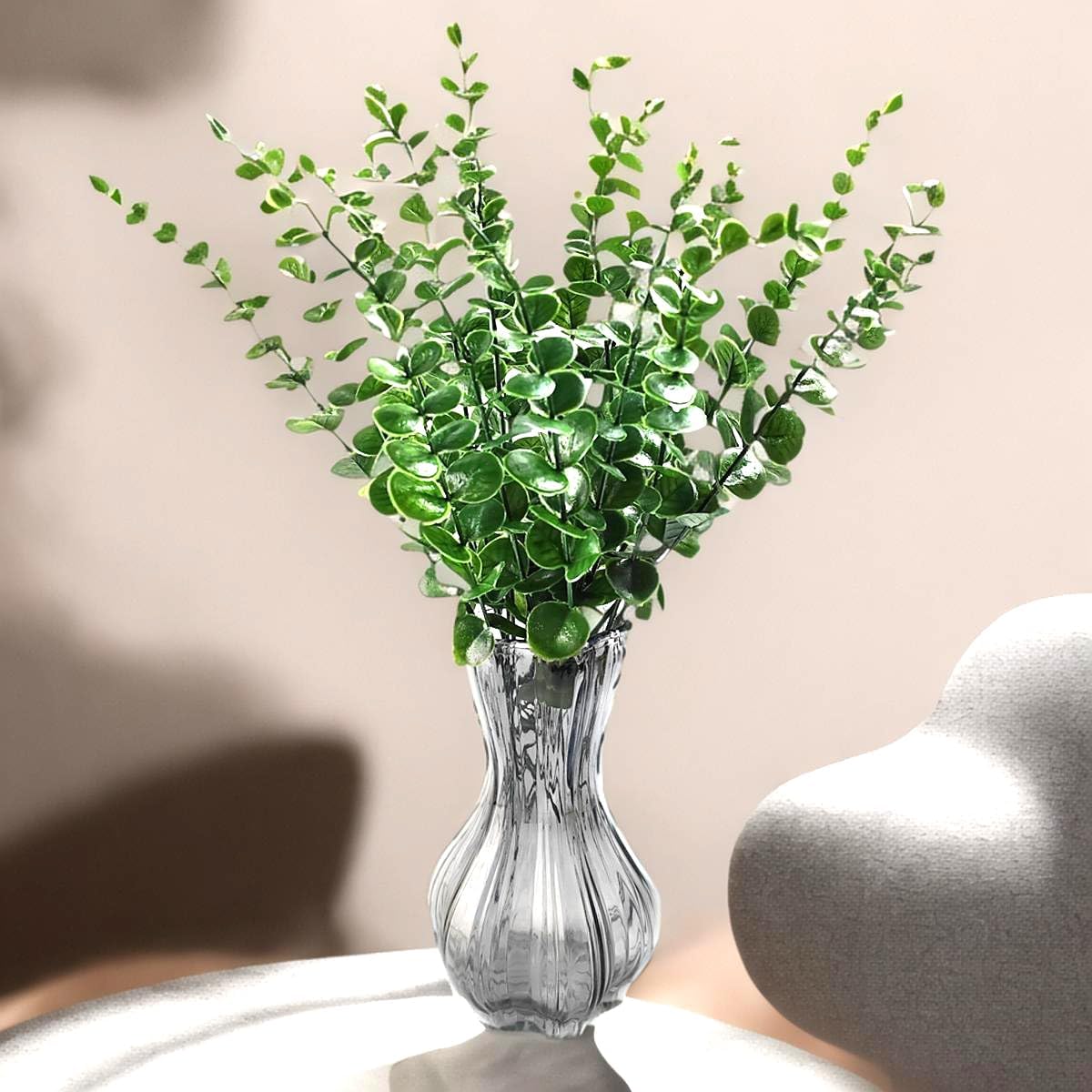 TIHOOD 50PCS Faux Eucalyptus Stems for Decor