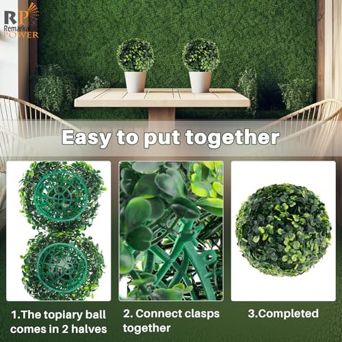 RP Remarkable Power 8 Pack Artificial Boxwood Topiary Balls