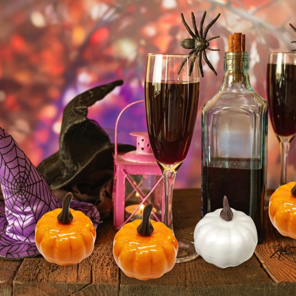 12PCS Artificial Pumpkins for Halloween Decor