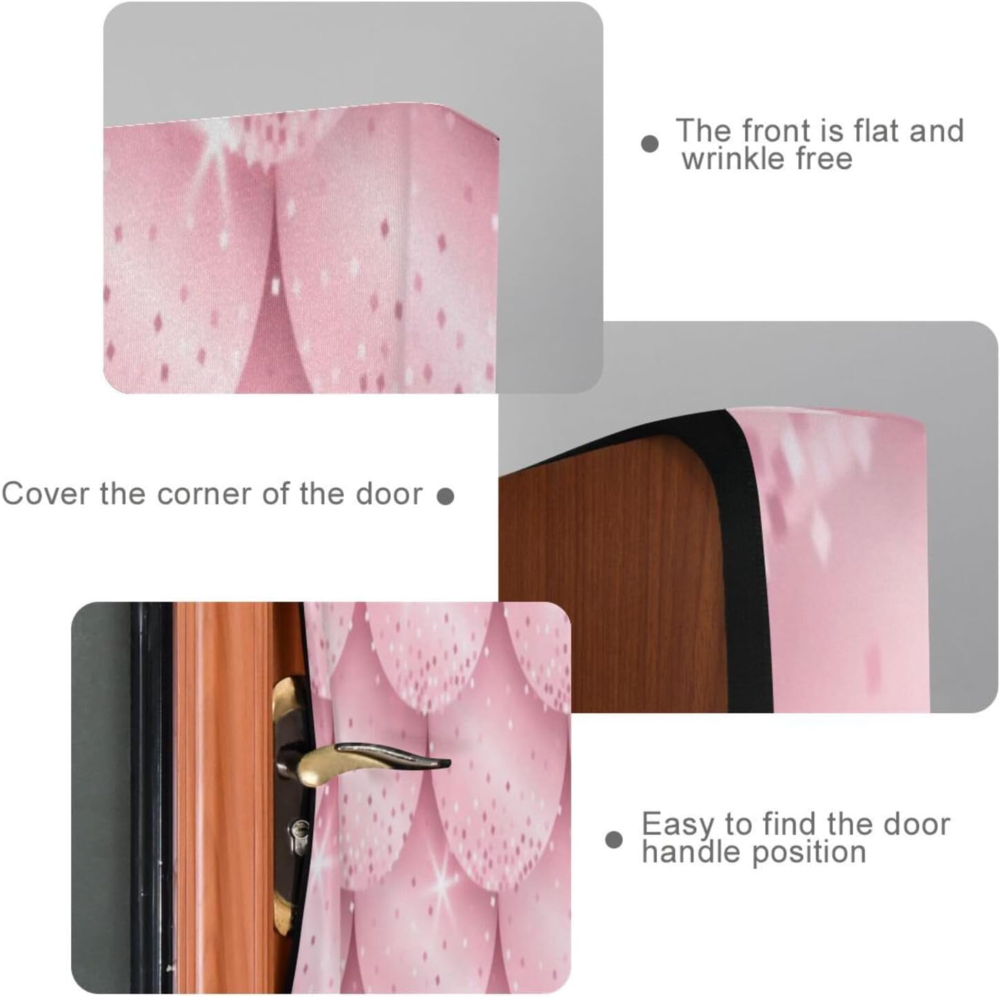 Susiyo Pink Gold Mermaid Door Cover 35x79 Inch