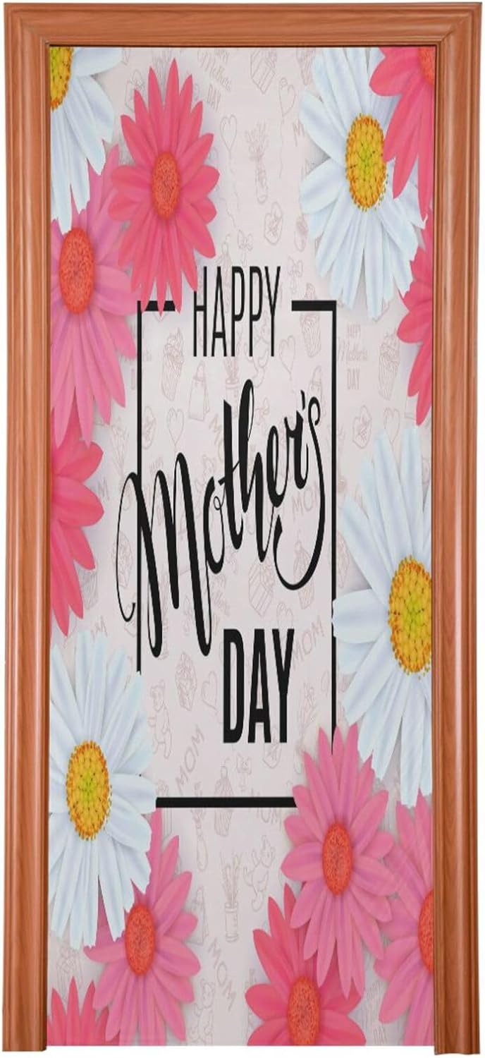Susiyo Stretch Flowers Door Cover for Mothers Day