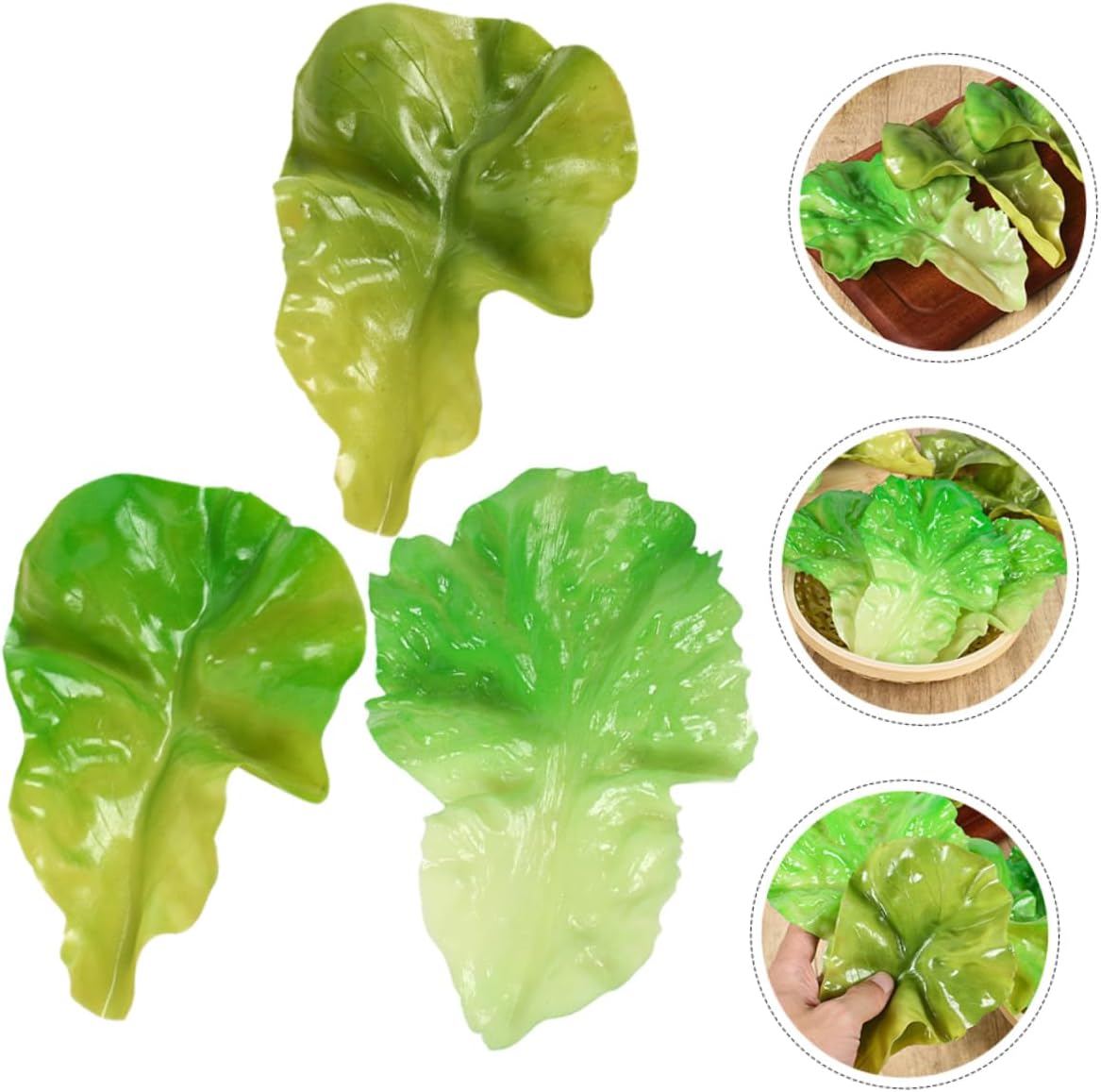 ARTIBETTER Realistic Artificial Lettuce Leaf Decor Set