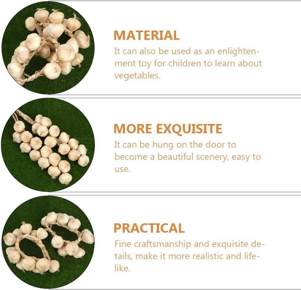 Sewroro 3Pcs Artificial Garlic Strings Decor