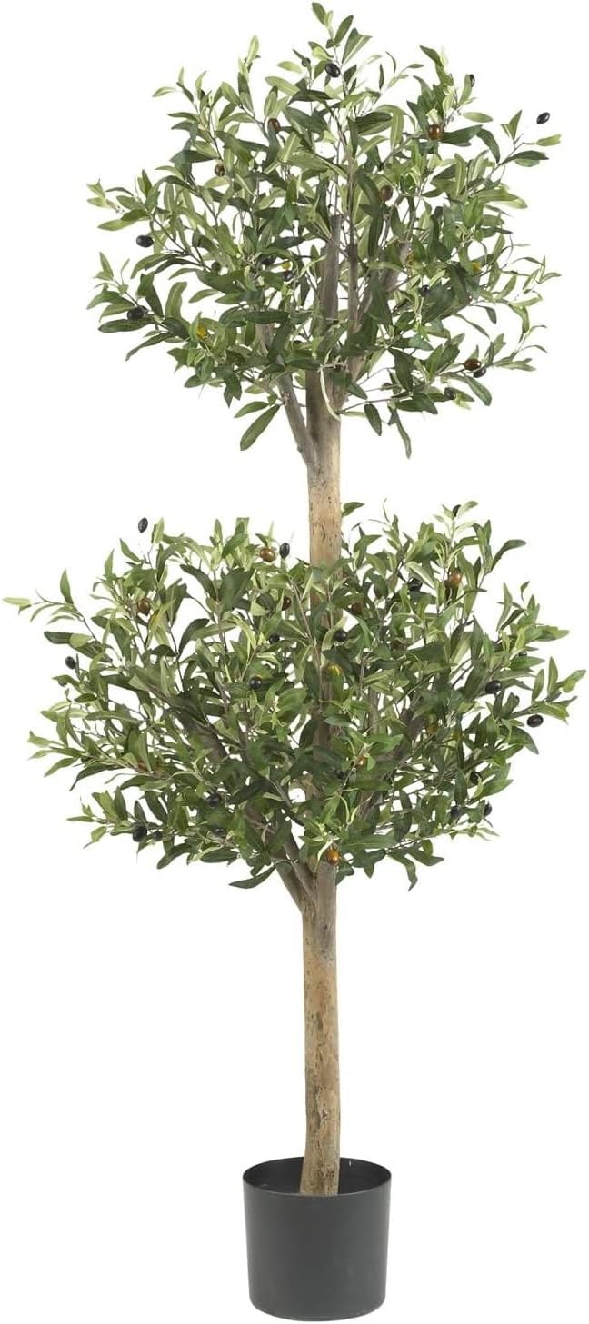 Nearly Natural 5309 Olive Double Topiary Silk Tree 45 Feet Green