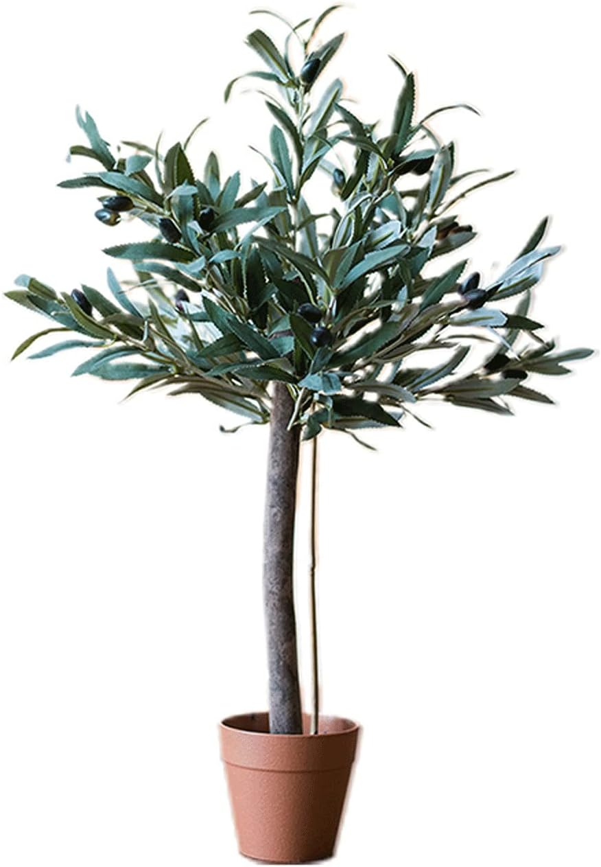 Artificial Olive Tree 23 Inch Silk Faux Decor