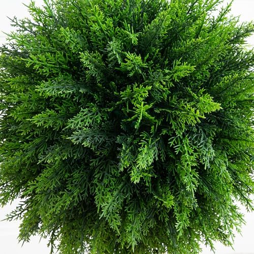 Nearly Natural 25-Ft Artificial Cedar Topiary Tree with UV Resistant Foliage