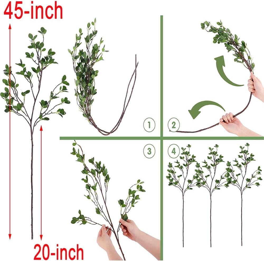 HANDIC 3 Pcs Artificial Branches for Vase Filler Greenery Stems