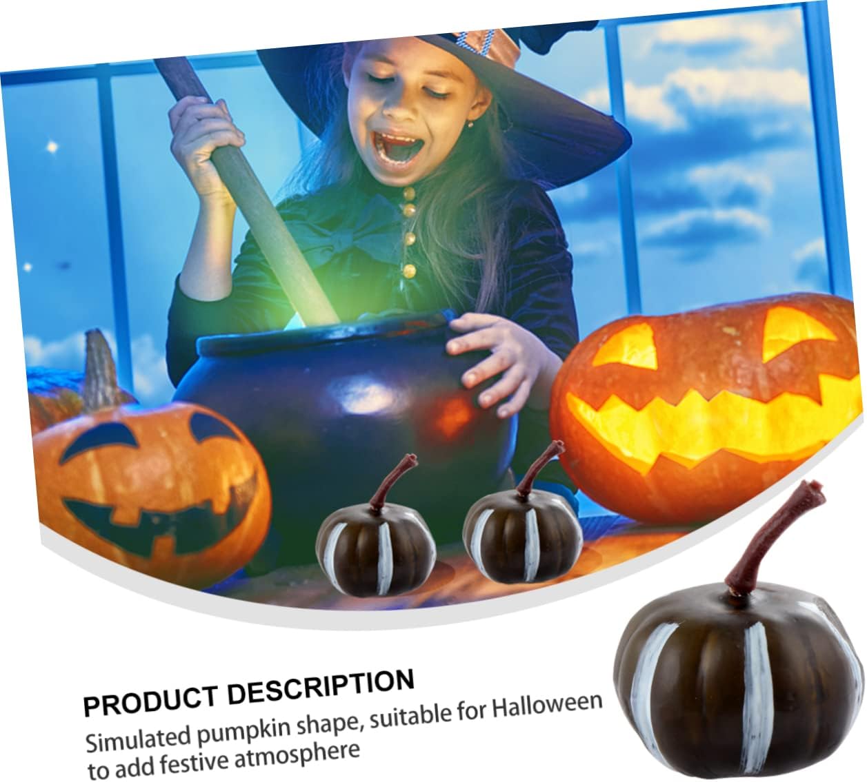 Zerodeko 20pcs Mini Artificial Pumpkins for Halloween Decor