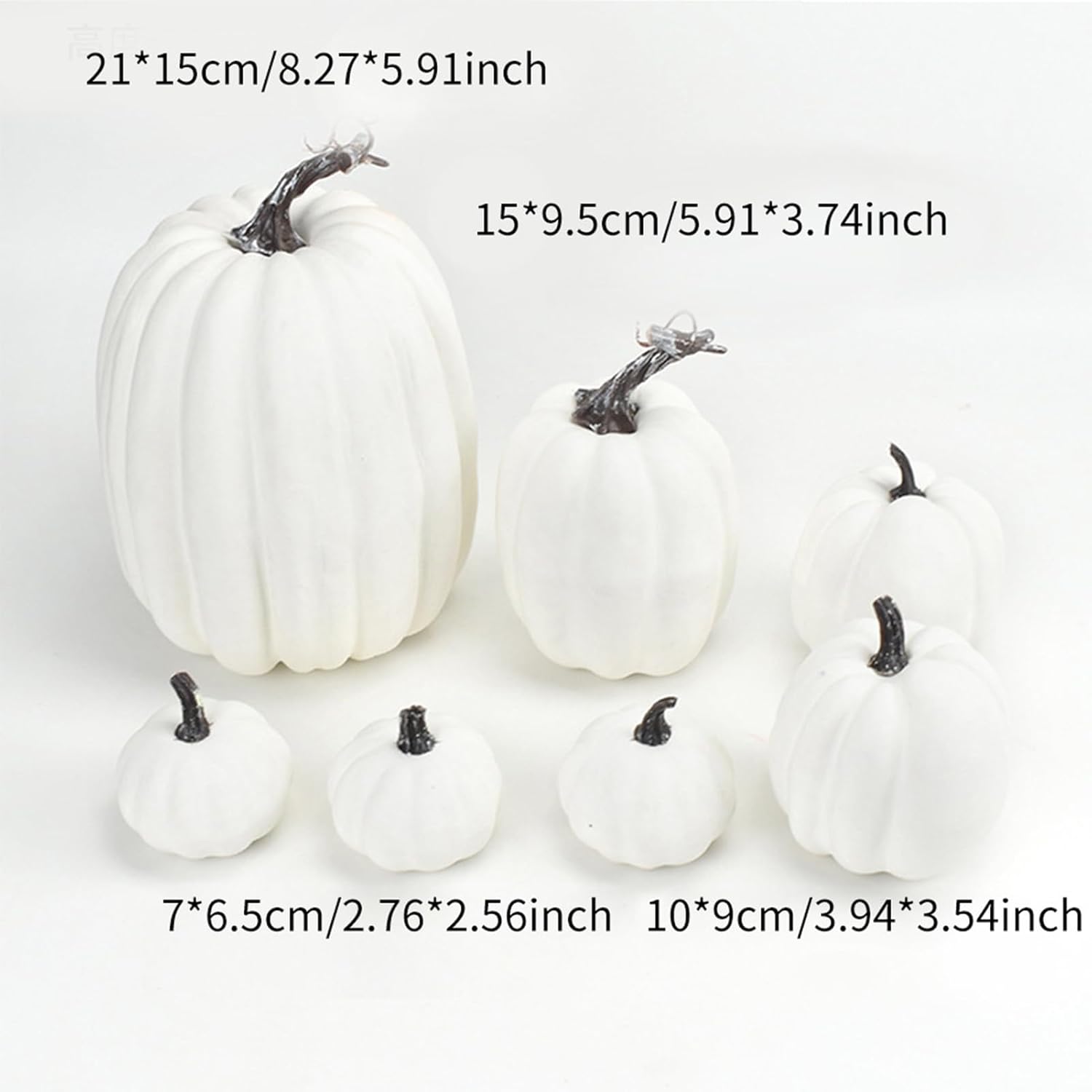 7Pcs Artificial Pumpkins Fall Autumn Halloween Decor