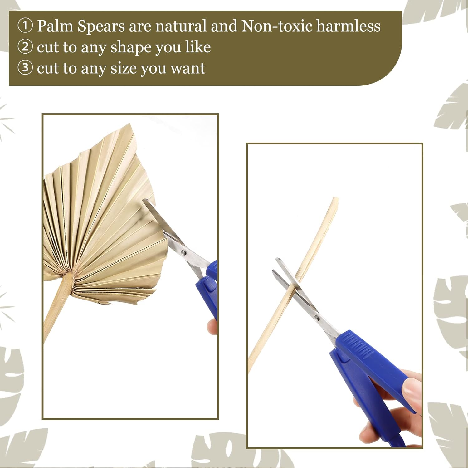Cenkaiyang 10 Pcs Boho Dried Palm Spears Leaves Decor