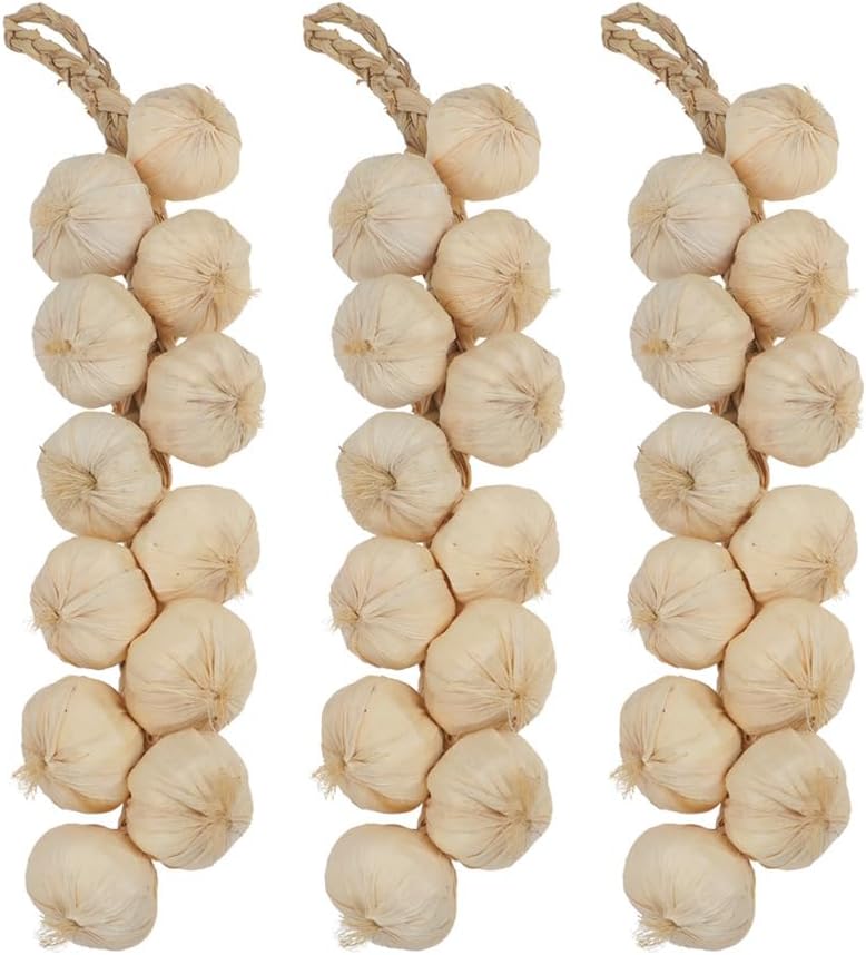 VICASKY 3pcs Artificial Garlic Strings Decor