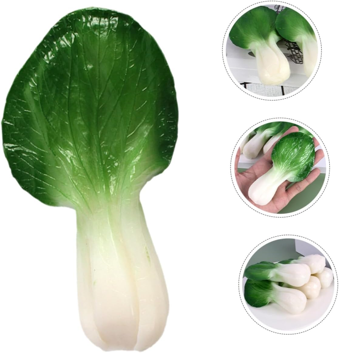 3pcs Artificial Green Leaf Lettuce Decor for Kitchen
