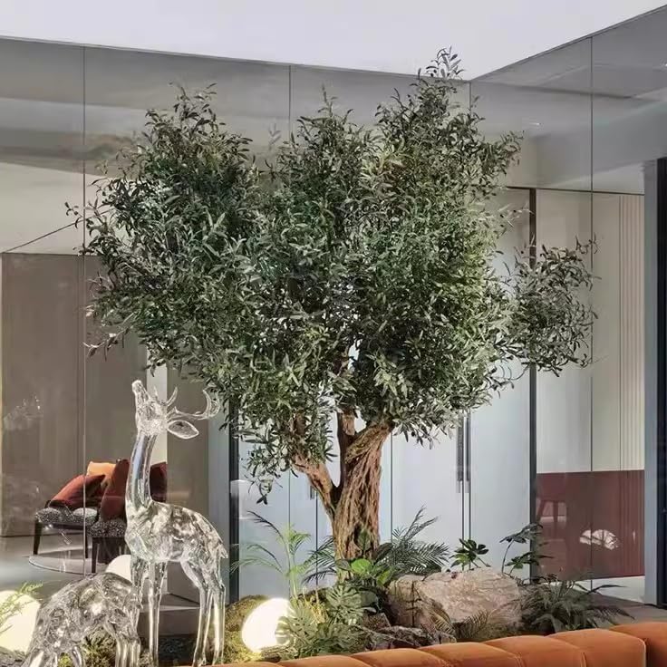 QIUPAI Artificial Olive Tree 1mx08m