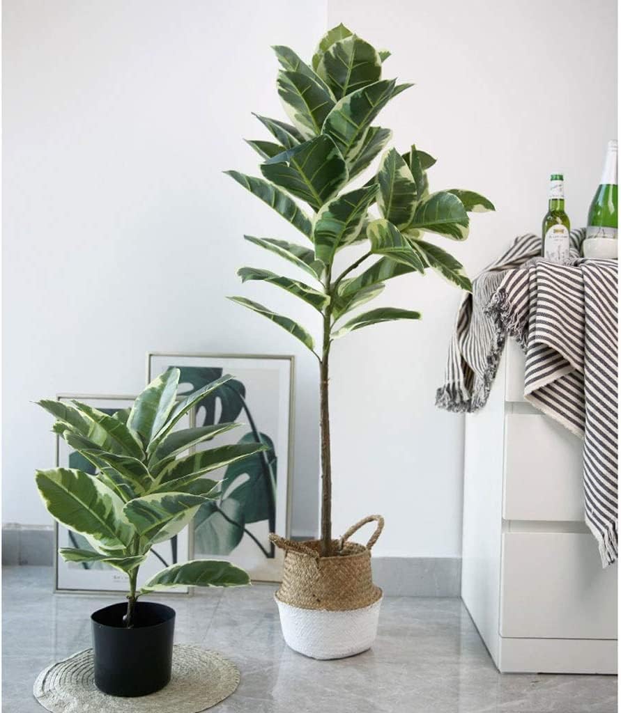 130cm Artificial Rubber Tree Indoor Outdoor Decor