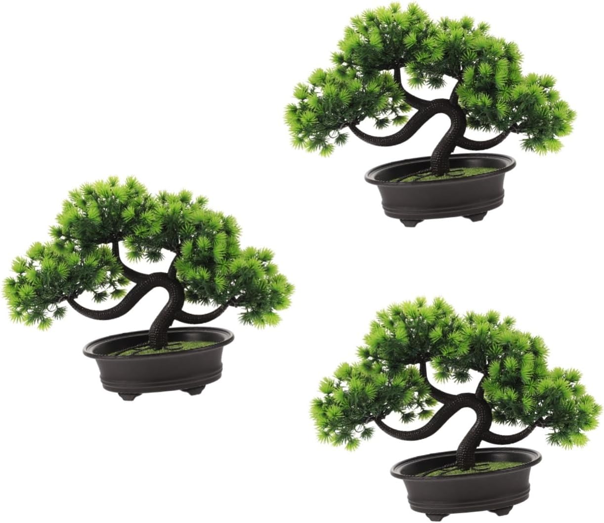 3pcs Welcome Pine Artificial Bonsai Trees with Planters