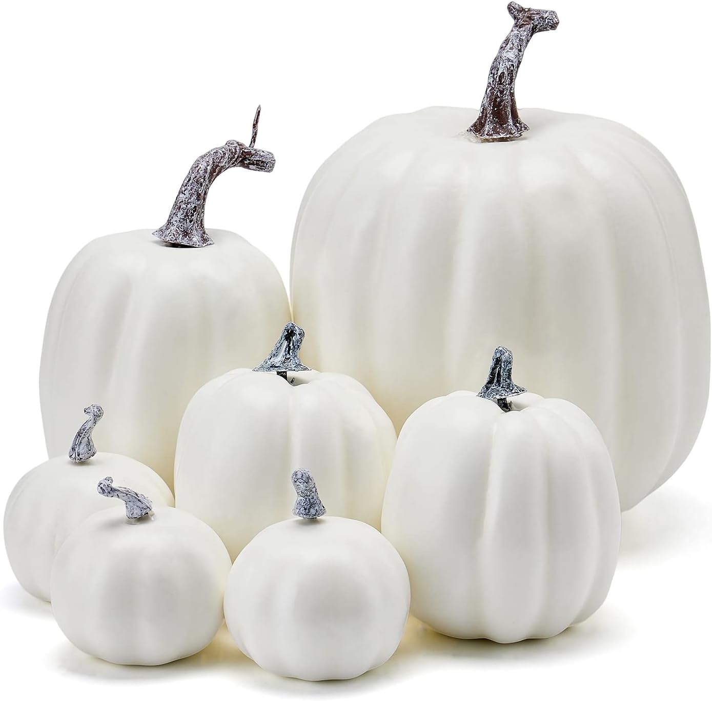 Kayotuas 7Pcs Artificial Pumpkins Decor Set