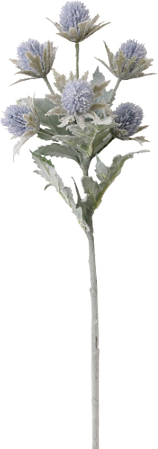 3 Pack Artificial Thistle Flowers Blue Eryngiums Floral Arrangement