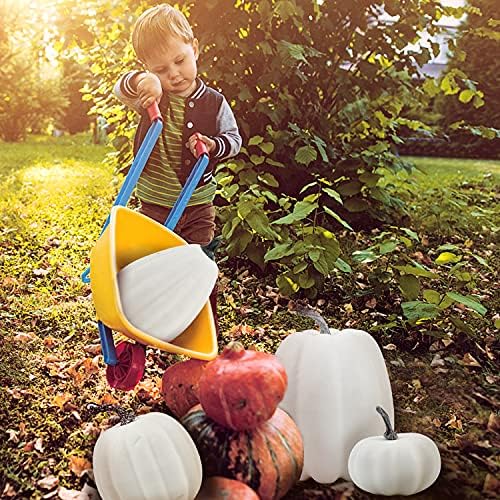 LOMIMOS 12pcs White Artificial Pumpkins for Halloween Decorations