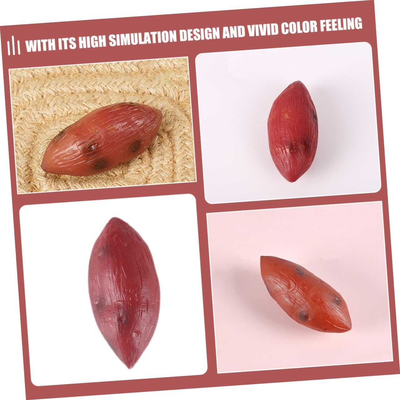 Kisangel 5pcs Lifelike Resin Sweet Potato Artificial Vegetable Decor