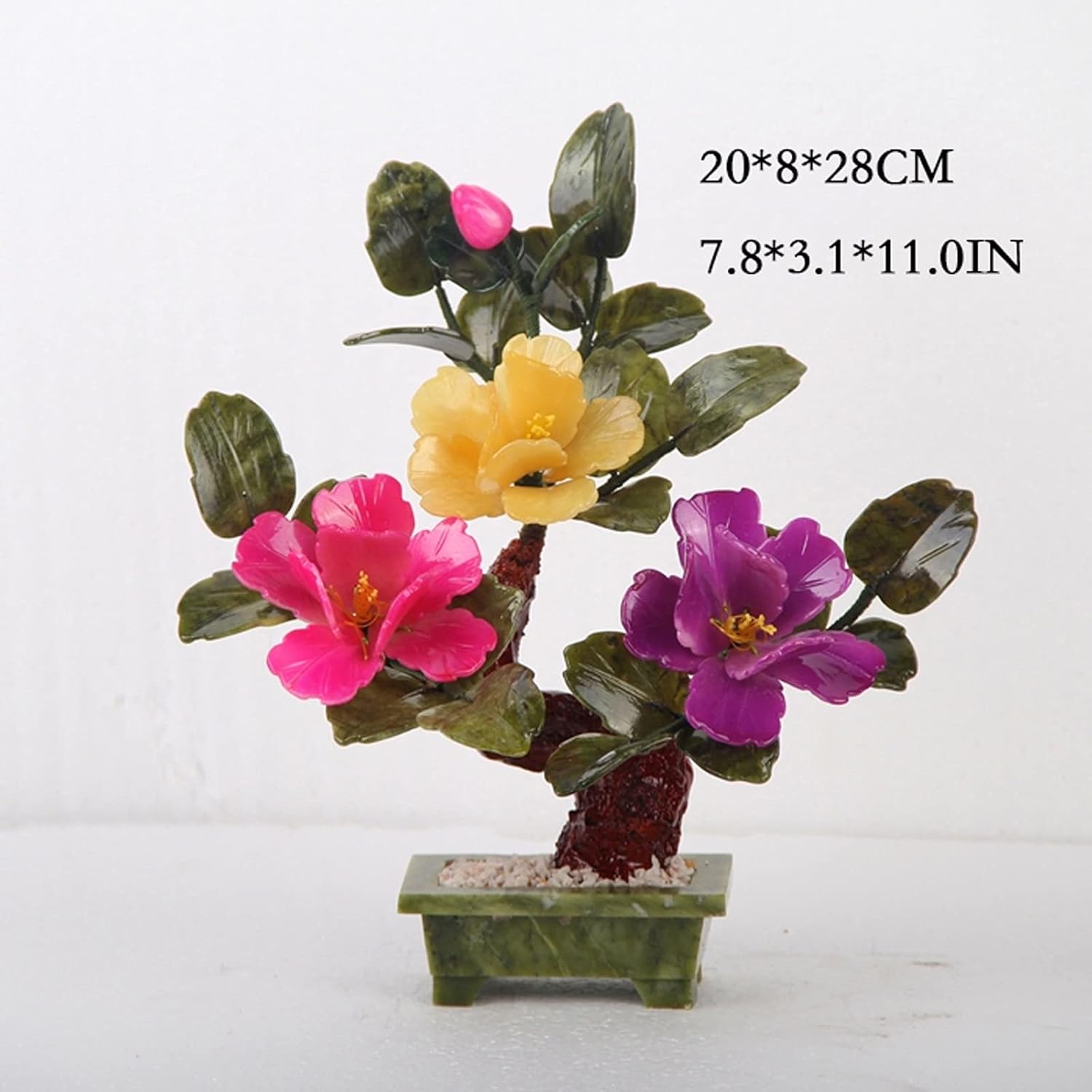 Artificial Bonsai Tree with Jade and Peony Decor