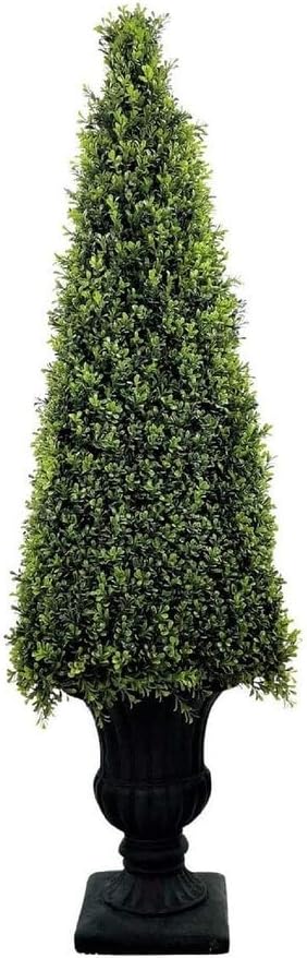 60 Inch Plastic Boxwood Topiary Urn Green