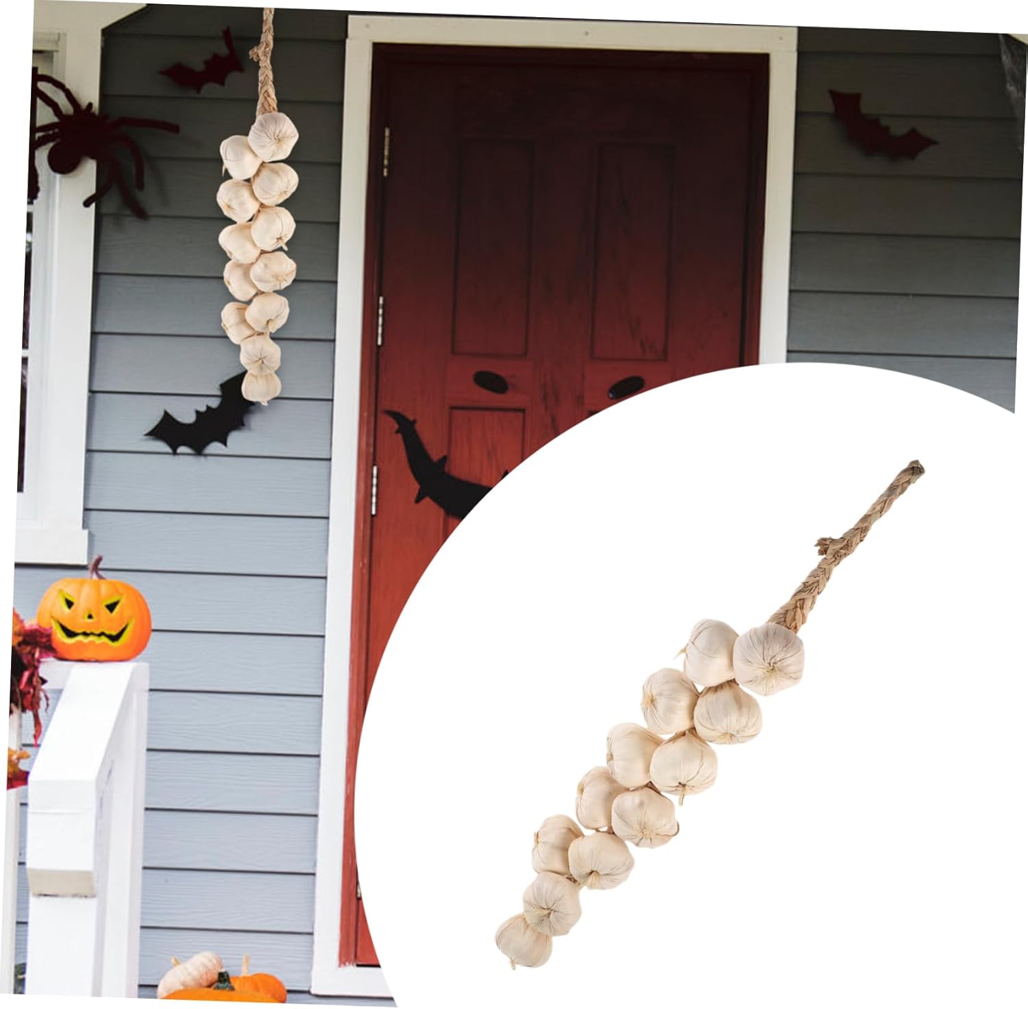 BESPORTBLE Halloween Garlic Artificial Vegetable Hanging String Props