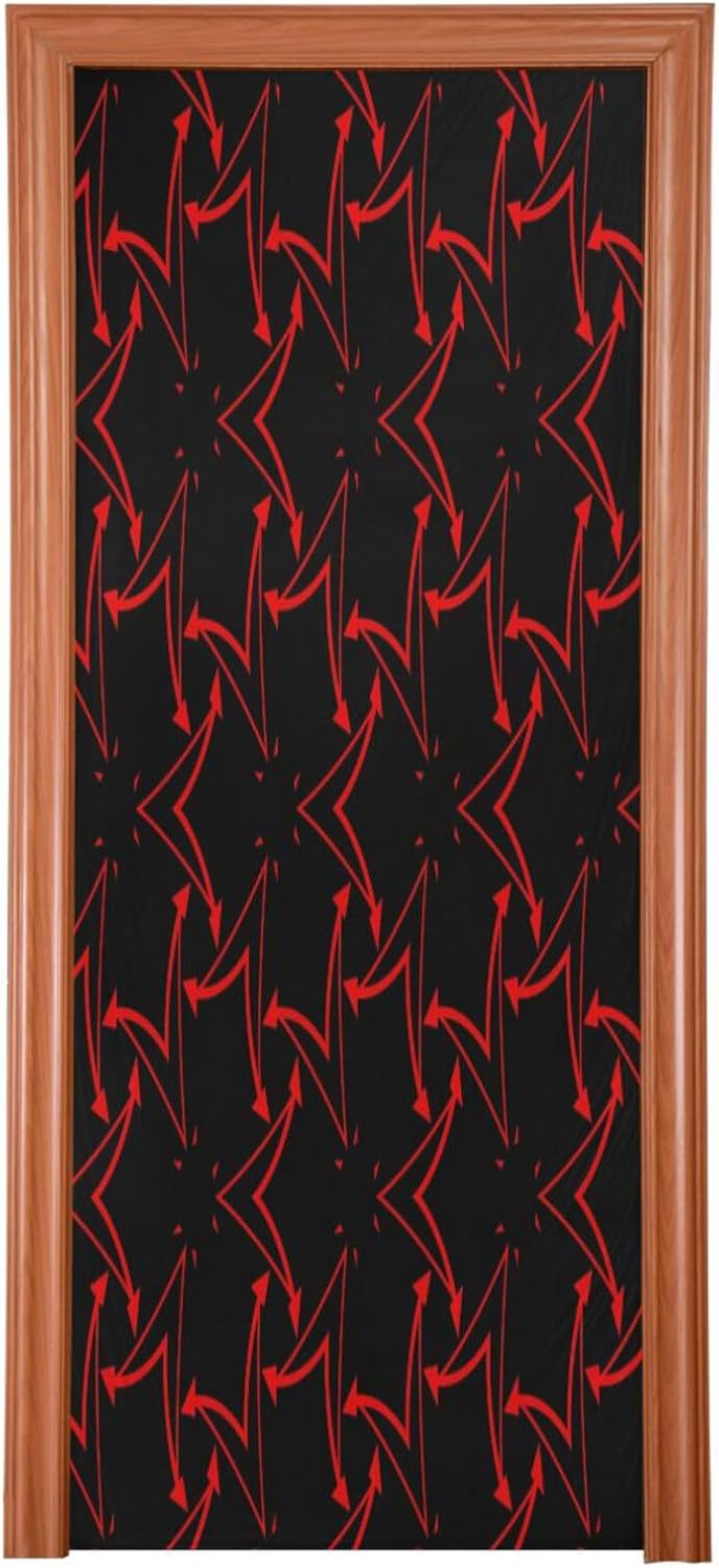 Susiyo Red Line Segment Halloween Door Cover