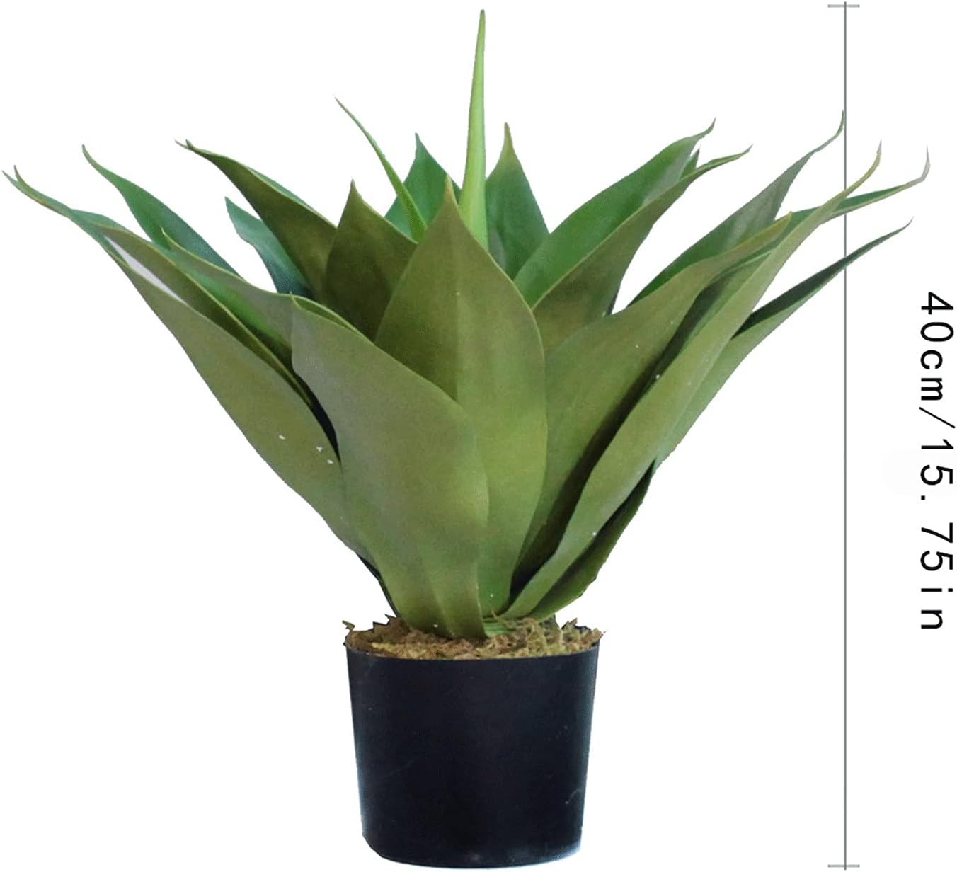 15 Inch Artificial Bonsai Tree Green Agave Faux Plant